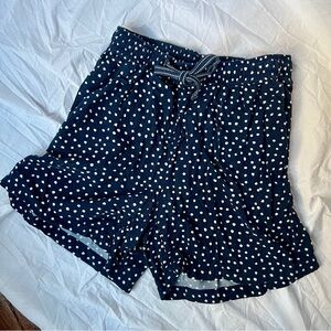 Uniqlo Relaco navy polka dot shorts
